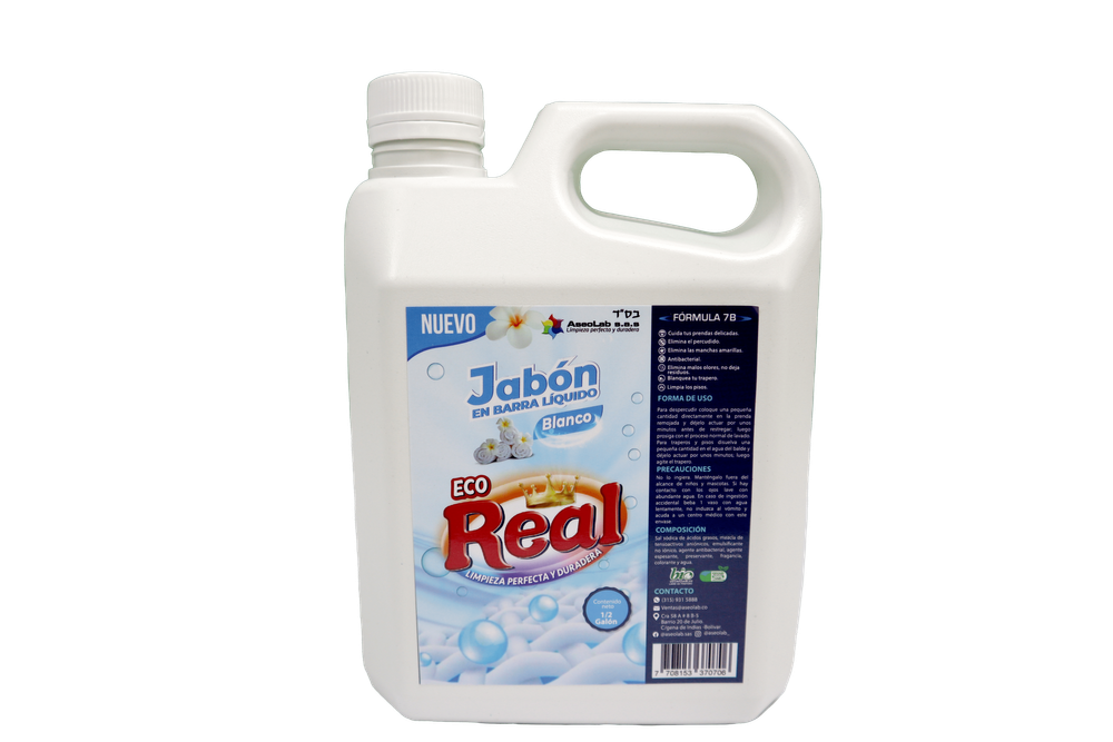 ECO REAL BLANCO - Jabón Líquido para Ropa Blanca Eco Real Blanco 1/2 Galón
