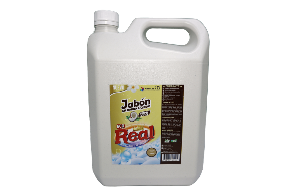 Jabón Eco Real - Líquido en Barra (Coco) Jabón Líquido Coco 1 Galón