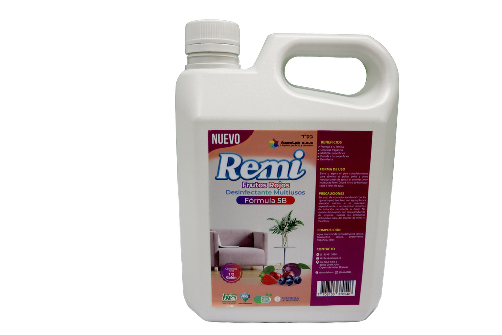 REMI FRUTOS ROJOS - Limpiador Multiusos con Fragancia Dulce Remi Frutos Rojos 1/2 Galón
