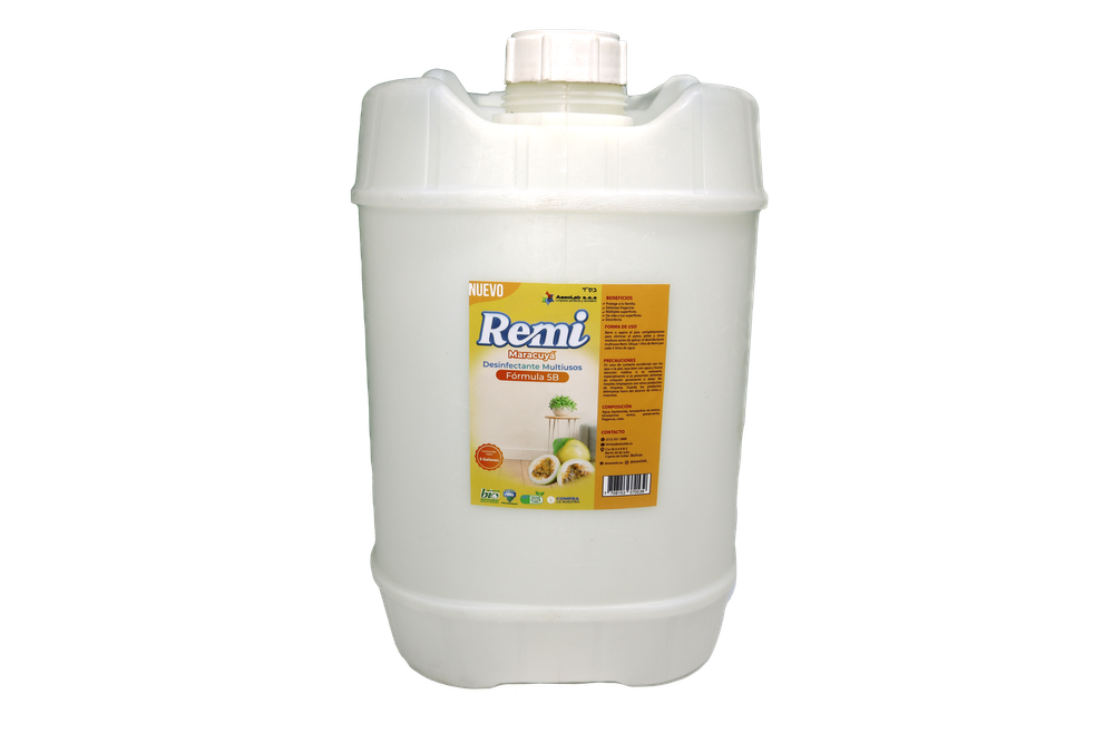 REMI MARACUYÁ - Limpiador Multiusos con Aroma Tropical Remi Maracuyá 5 Galones