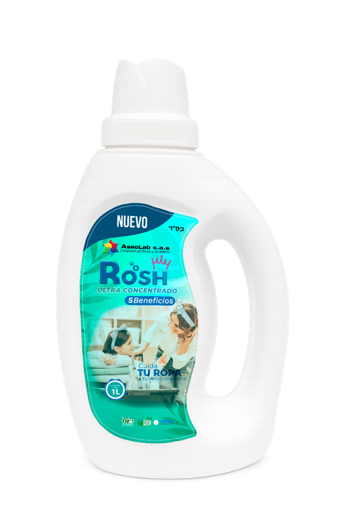 Detergente Líquido Suavizante Rosh Ultra para Ropa 1 Litro