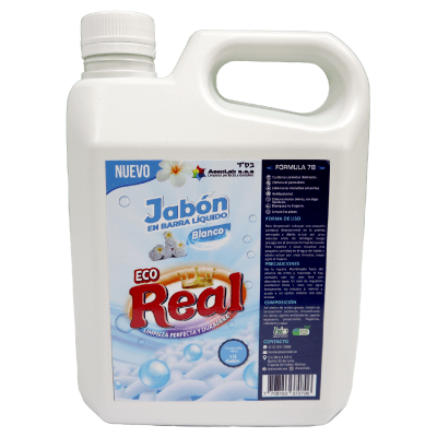 Jabón en Barra Líquido Real Blanco 1/2 Galón